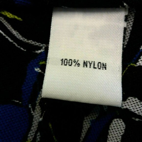 Kenneth Cole NY Dress Womens Large Sleeveless Black Blue Swirls - Picture 6 of 6